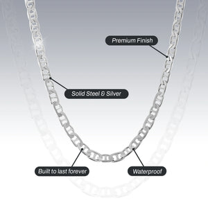 3MM STERLING SILVER MARINER CHAIN