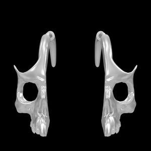 SKULL HOOP EARRINGS - Hard Jewelry™